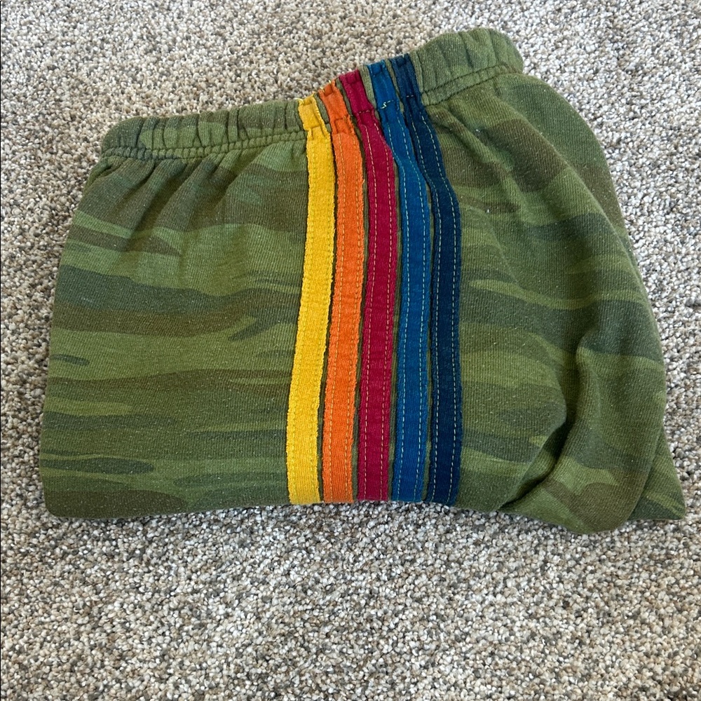 Aviator Nation 5 Stripe Camo Sweatpants